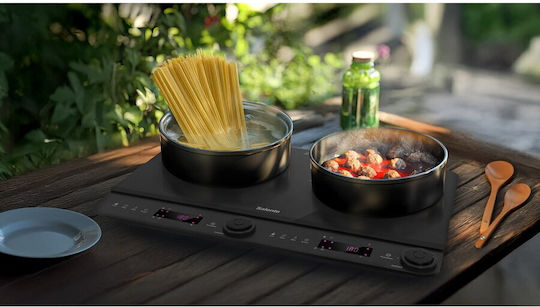 Salente Smart Domino Induction Cooktop Autonomous with Child Lock Function 57.4x36.3εκ.