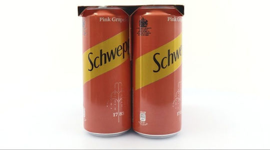 Schweppes Σόδα Pink Grapefruit με Ανθρακικό σε Κουτί 6x330ml