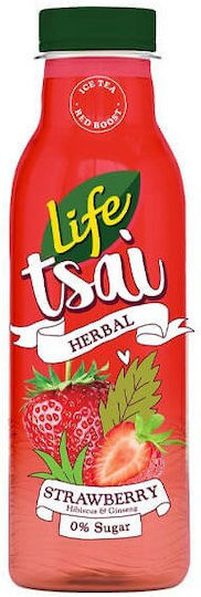 Life Red Boost Ice Tea Φράουλα, Ιβίσκος, Ginger Χωρίς Ανθρακικό & Ζάχαρη 500ml
