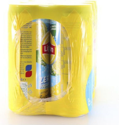 Lipton Ice Tea Λεμόνι με Ανθρακικό, Χωρίς Ζάχαρη σε Κουτί 6x330ml