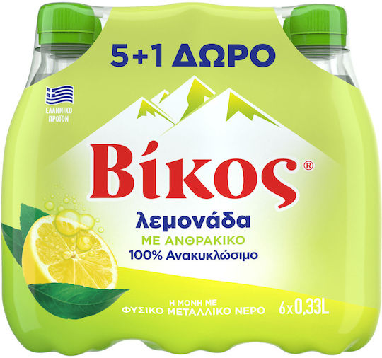 Vikos Лимонада с Газировка в Бутилка 6x330мл