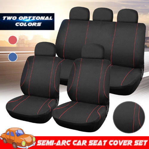 Set Autositzbezüge 10Stück Polyester Schwarz