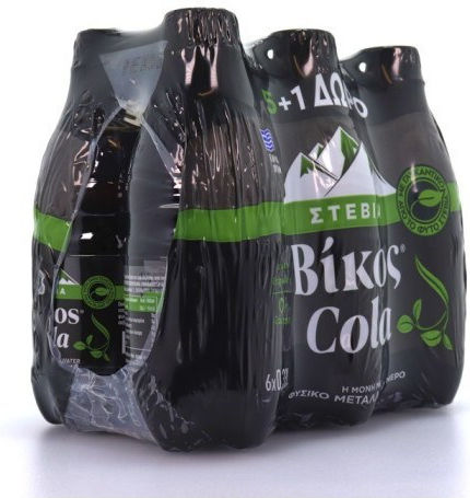 Βίκος Stevia Cola με Ανθρακικό, Χωρίς Ζάχαρη σε Μπουκάλι 6x330ml