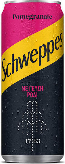 Schweppes Σόδα Ρόδι με Ανθρακικό σε Κουτί 330ml