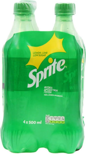 Sprite Lemon Soda with Carbonation in Bottle 4x500ml