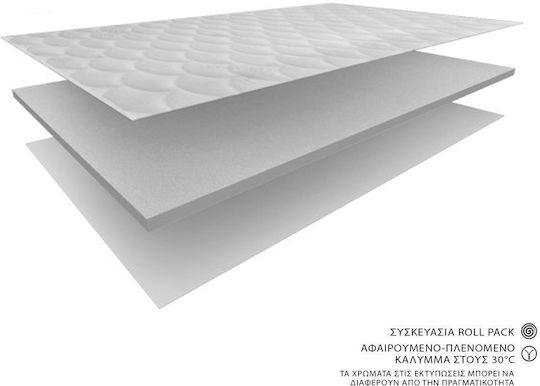 Eco Sleep Ανώστρωμα Memory Καπιτονέ Υπέρδιπλο Memory Foam με Αποσπώμενο Κάλυμμα 170x200x8εκ.