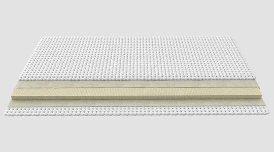 Greco Strom Topper Latex Comfort Plus Semi-dublu Latex cu Husă Detașabilă & Benzi Elastice de Fixare 130x200x5buc