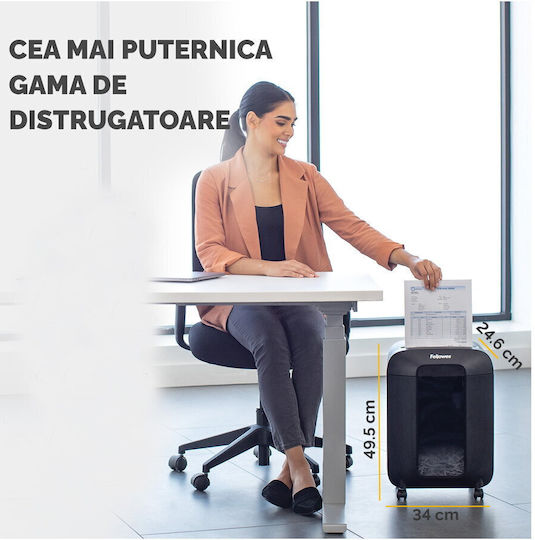 Fellowes Καταστροφέας Εγγράφων LX 85 Micro Cut 12 Φύλλων με Κάδο 19lt