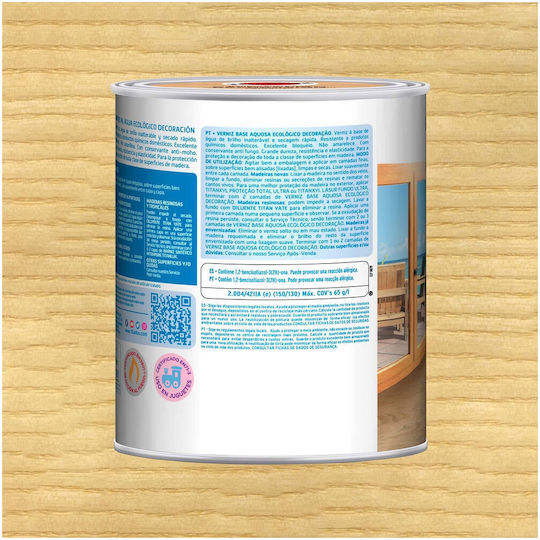 Titanlux Barniz al Agua Ecologico Decoracion Polyurethan Farblos Matt 750ml