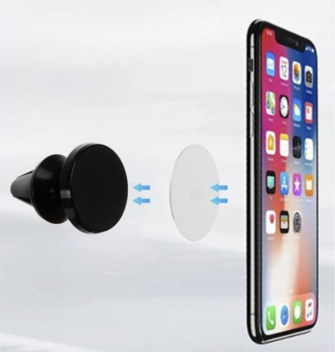 Suport Telefon Auto Idealstore Inel Magnetic Ajustare Unghi Rotire 360 Grade Suport Flexibil Stabil Ușor de Instalare Design Modern Elegant Oțel Inoxidabil Negru