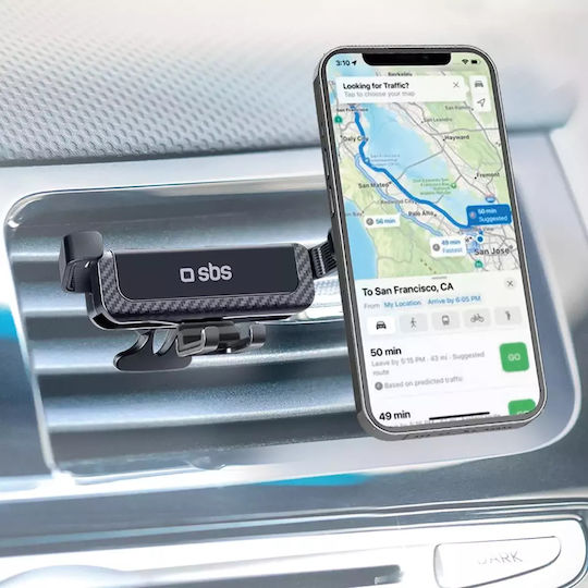 SBS Gravity Lock Suport Auto pentru Telefon cu cârlige reglabile Neagră