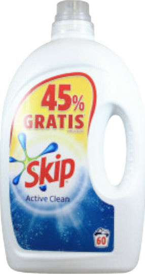 Skip Active Clean Υγρό Απορρυπαντικό Ρούχων 3lt (60 Μεζούρες)