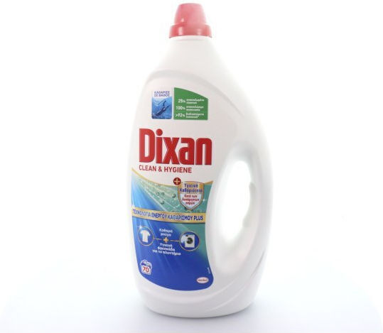 Dixan Gel Glean Перилен препарат за дрехи 3.15lt (70 Мерителни чаши)