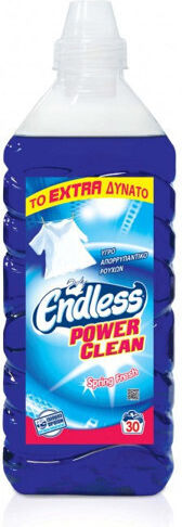 Endless Power Clean Υγρό Απορρυπαντικό Ρούχων με Άρωμα Spring Fresh 1.85lt (30 Μεζούρες)