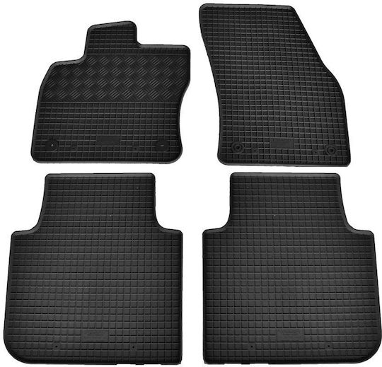 Rigum Set of Front and Rear Mats 4pcs for Seat Tarraco Skoda Kodiaq 2016-2024 Black