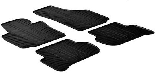 Lampa Set of Front and Rear Mats 4pcs Tray Type for Skoda Yeti Black