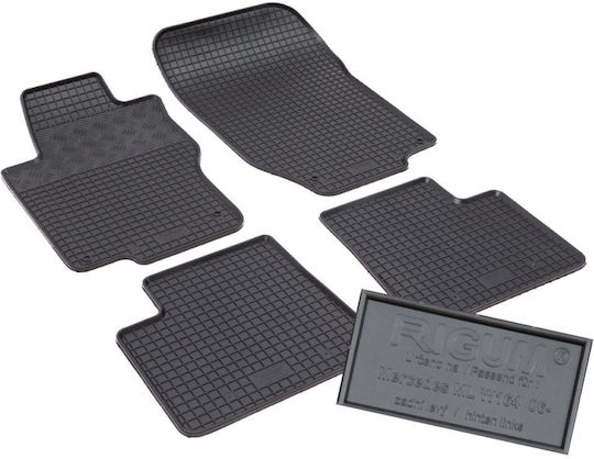 Rigum Set of Front and Rear Mats 4pcs for Mercedes-Benz ML 2006-2012 Black