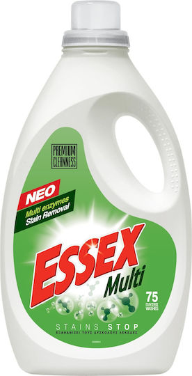 Essex Multi Υγρό Απορρυπαντικό για Λευκά & Χρωματιστά Ρούχα 3.75lt (75 Μεζούρες)
