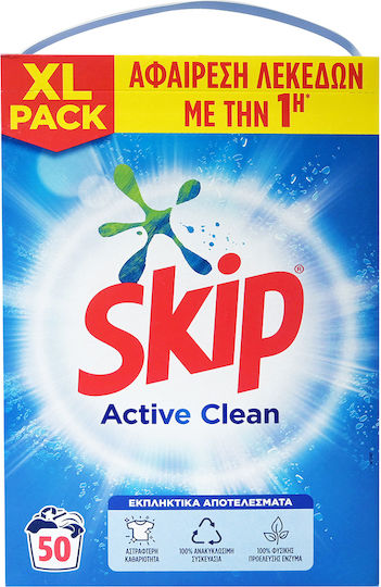 Skip Active Clean Waschmittel in Pulverform 3.25lt (50 Messbecher)