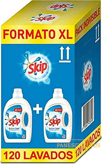 Skip Active Clean Υγρό Απορρυπαντικό για Χρωματιστά Ρούχα (85 Μεζούρες) 2τμχ