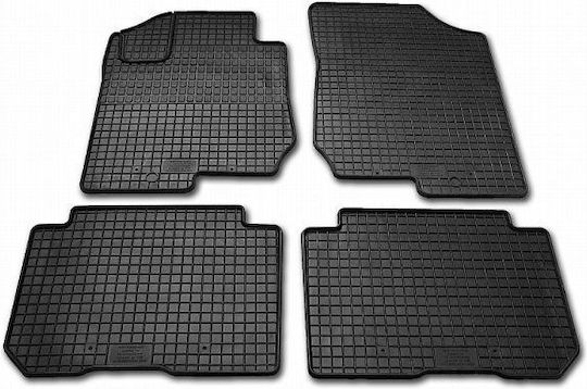Rigum Set of Front and Rear Mats 4pcs for Kia Carens 2006 2012 Black