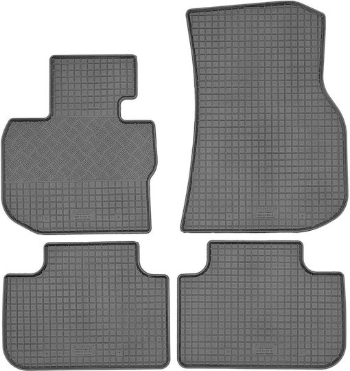 Rigum Set of Front and Rear Mats 4pcs for BMW X4 2018+ Black