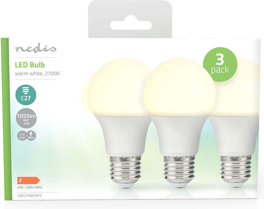 Nedis Λάμπα LED 11W για Ντουί E27 Θερμό Λευκό