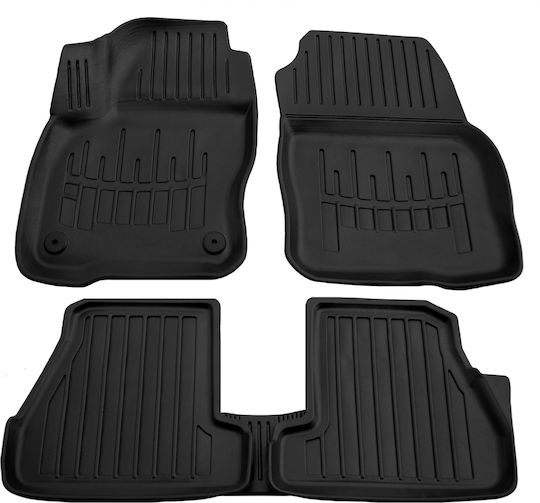 Race Axion Set of Front and Rear Mats 5pcs Tray Type for Ford Focus 2011-2018 Black