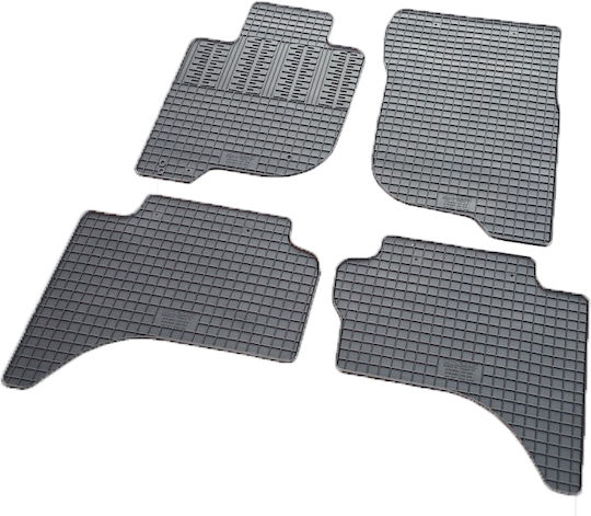 Cik Set of Front and Rear Mats 4pcs for Mitsubishi L200 2015+ Black