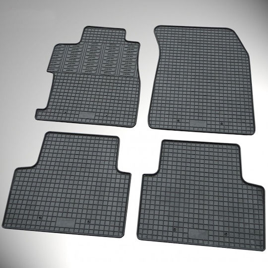 Cik Set of Front and Rear Mats 4pcs for Mitsubishi L200 2015+ Black