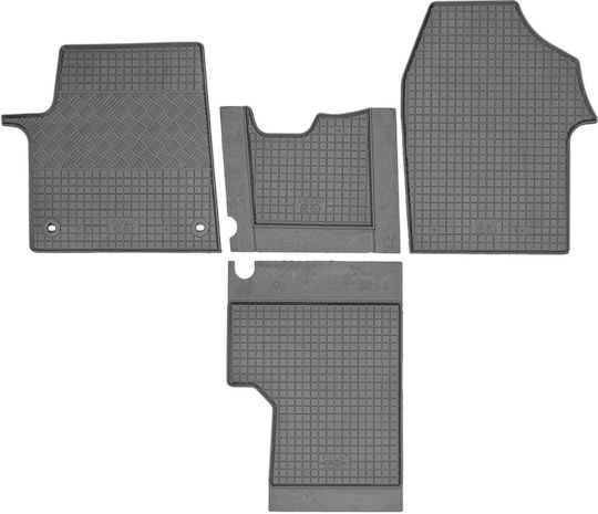 Rigum Set of Front and Rear Mats 4pcs for Peugeot Expert Toyota Proace Citroen Jumpy Black