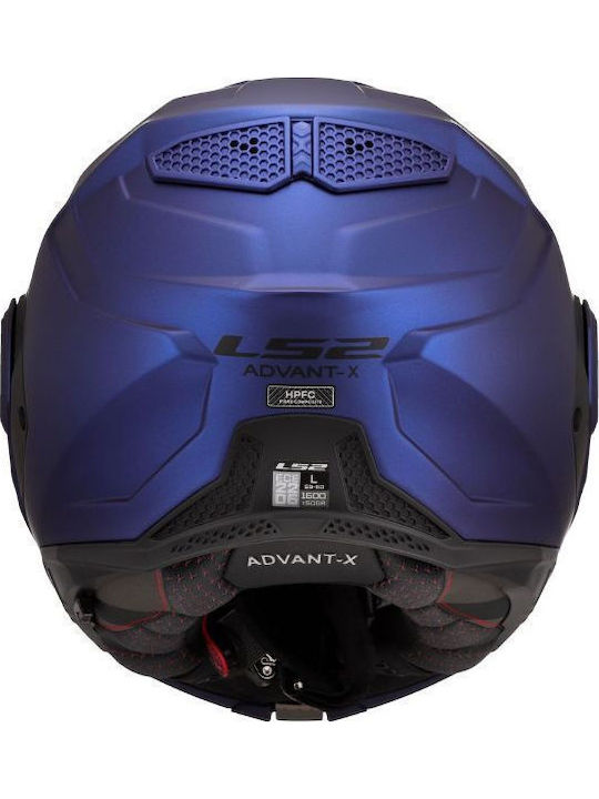 LS2 Advant X Matt Navy Blue Каска за мотор Флип ъп ECE 22.06 1600 гр с Pinlock и Sunvisor