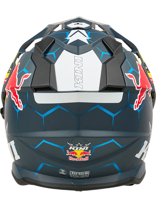 O'Neal Kini Red Bull Blue/White Κράνος Μηχανής On-Off DOT / ECE 22.06 με Sunvisor
