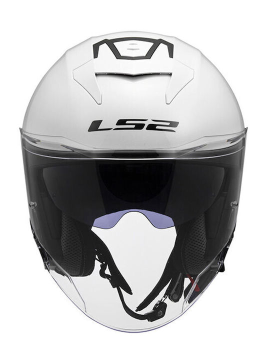 LS2 Verso II White Motorradhelm Jet ECE 22.06 1500gr mit Sonnenblende