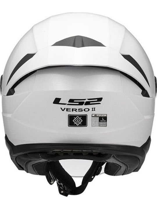 LS2 Verso II White Motorradhelm Jet ECE 22.06 1500gr mit Sonnenblende