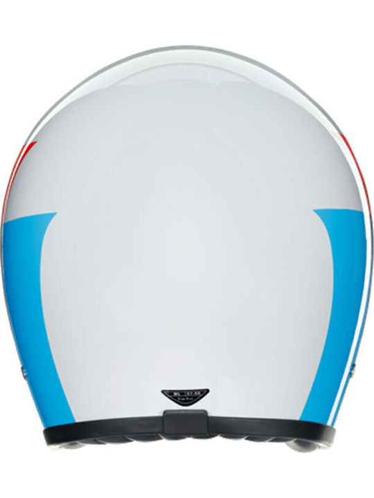 AGV X70 Бяло/червено/синьо Мотоциклетна каска Джет 1050гр