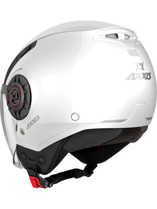 Axxis Metro S A0 White Gloss Κράνος Μηχανής Jet ECE 22.06 1200gr