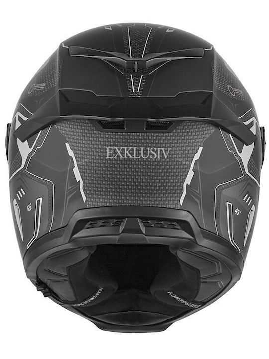 Nox Goliath Berserck Silver / Matt Black Κράνος Μηχανής Full Face ECE 22.06 1350gr με Sunvisor