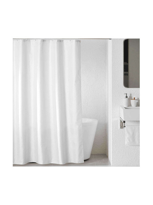 Dimitracas Fabric Shower Curtain 180x200cm White