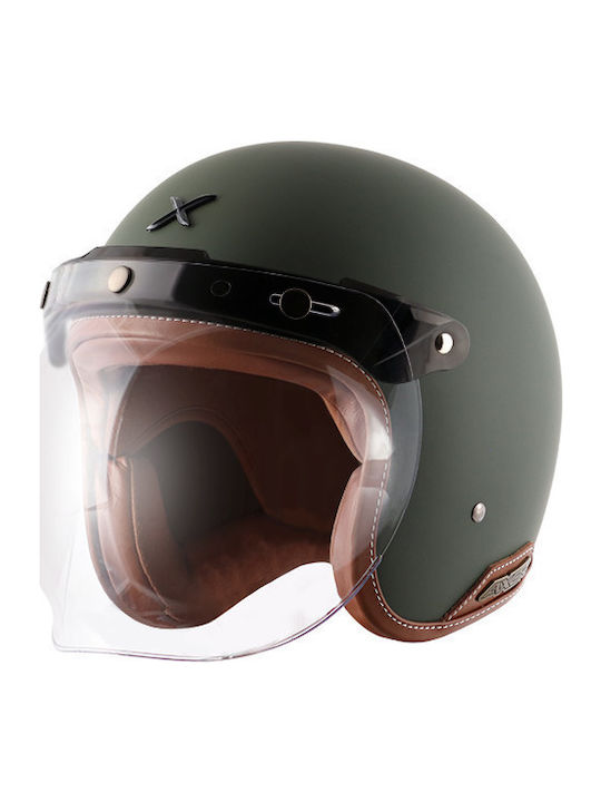 Axor Retro Battle Green Каска за Мотор Джет ECE 22.06 1250гр