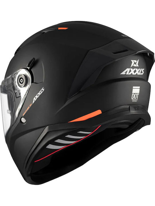 Axxis Panther Black Matt A1 Motorcycle Helmet Full Face ECE 22.06 with Sunvisor