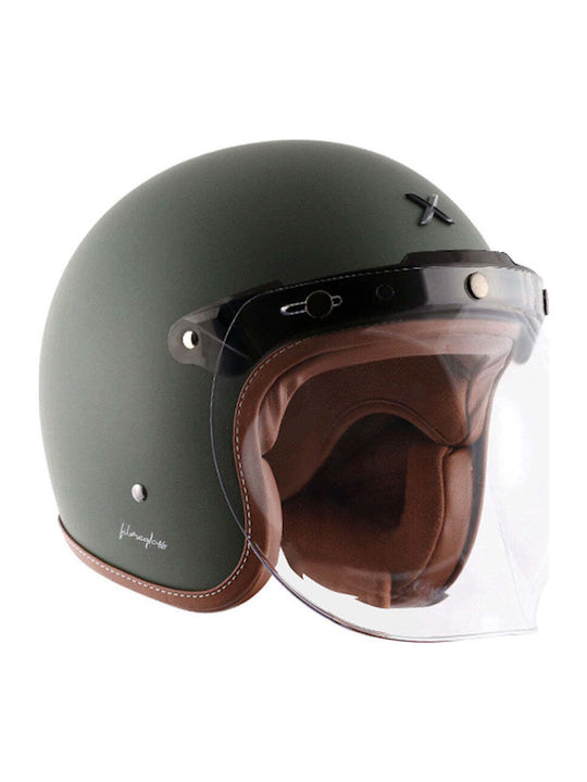 Axor Retro Battle Green Каска за Мотор Джет ECE 22.06 1250гр