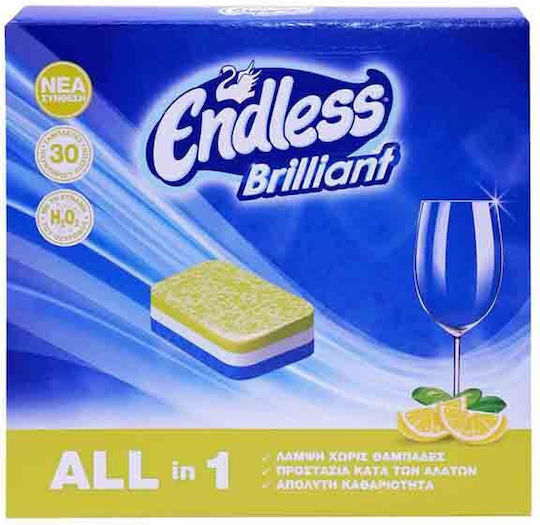 Endless Brilliant Capsule pentru Mașina de Spălat Vase cu Aromă de Lămâie