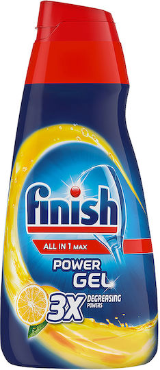 Finish All in One Max Dishwasher Gel Detergent Λεμόνι 1lt