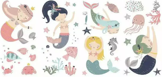 RoomMates Decor Kids Wall Sticker Mermaids Pastel
