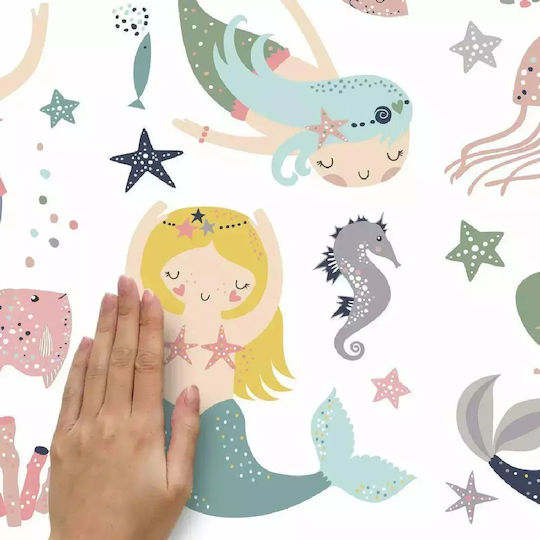 RoomMates Decor Kids Wall Sticker Mermaids Pastel
