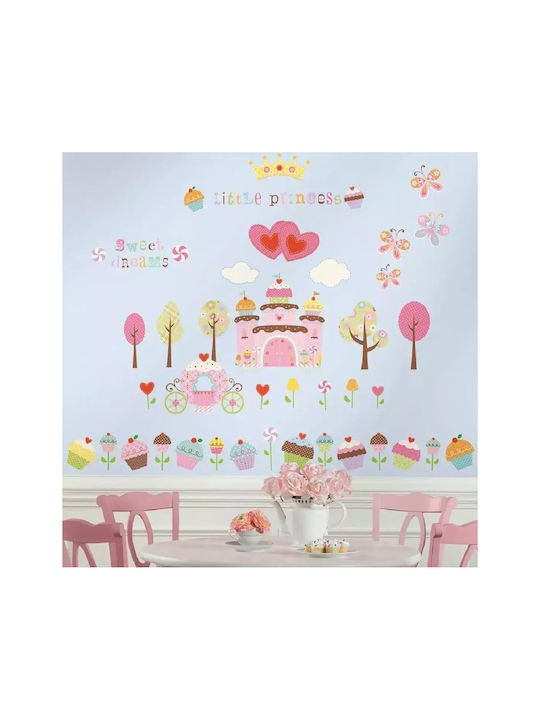 RoomMates Decor Autocolant Decorativ pentru Copii Perete Princess Castle 56buc