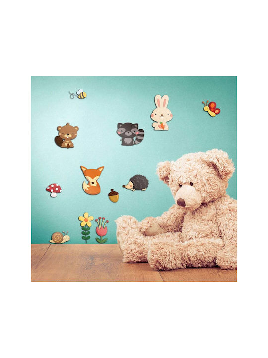 Ango Autocolant Decorativ pentru Copii Perete 3D Spumă Happy Forest