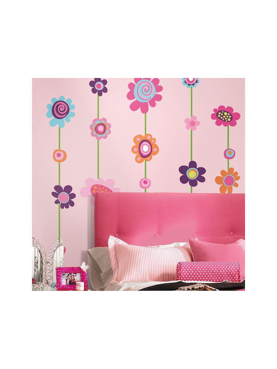 RoomMates Decor Παιδικό Διακοσμητικό Αυτοκόλλητο Τοίχου Κρεμαστά Λουλούδια