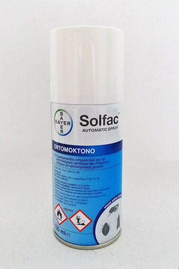 Bayer Solfac Εντομοκτόνο Spray για Κατσαρίδες / Μυρμήγκια / Κοριούς / Κουνούπια / Μύγες / Σκόρο / Ψύλλους 150ml